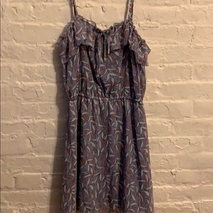 Floral Purple Spaghetti Strap Dress